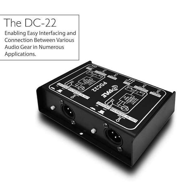 Pyle Buy PYLE-PRO Premium Passive DI Unit - Hum Eliminator for Guitar & Bass | 1/4 Inch to XLR Connector - View 4 of 9