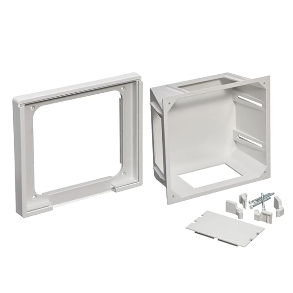 Leviton Leviton 47617-RBH High Profile Cover & Recessed Entertainment Box - White | Perfect for Home Theater Setup