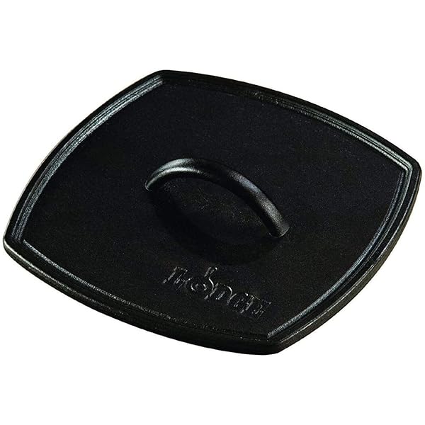 Lodge Buy Lodge LPP3 Cast Iron Square Ribbed Panini Press - 8.25-Inch for Perfect Grilled Sandwiches