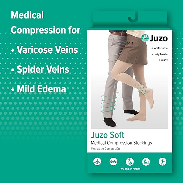 Juzo Juzo Soft 2001 Knee High Closed Toe Sock 20-30mmhg with Silicone Top Band for Comfort and Support - View 4 of 6