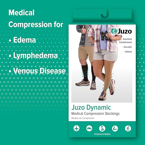 Juzo Juzo Dynamic Varin 3511 Knee High Open Toe Compression Stocking 20-30mmhg Beige Size 5 Regular - View 4 of 7
