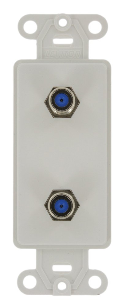Leviton 40682W CATV Video Decora Insert Flush Mount Jack White for Home Theater and Cable Connections