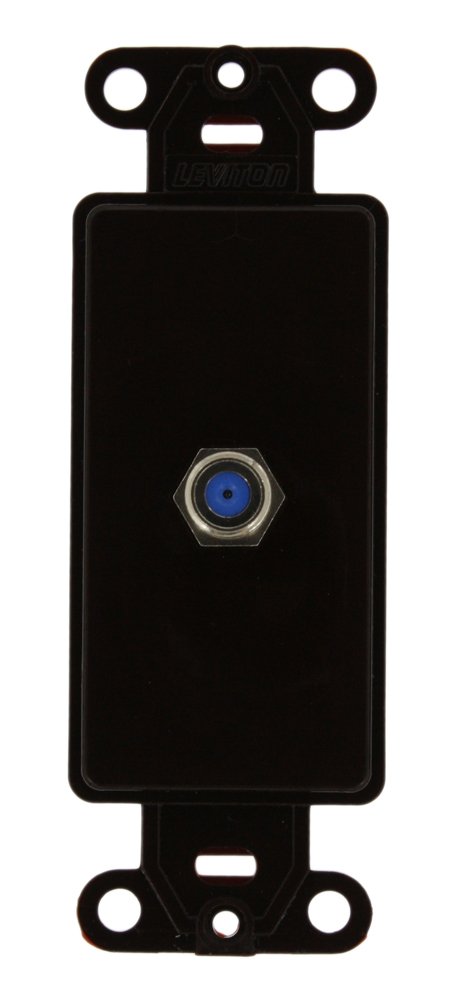 Leviton 40681-B Decora F Connector Insert - Brown | High-Quality Wall Plate for Home Networking