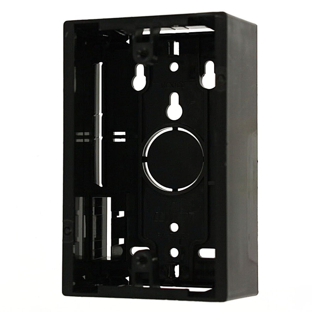 "Leviton 42777-1EA Black Surface Mount Backbox - Single Gang, 1.89" for Easy Installation"