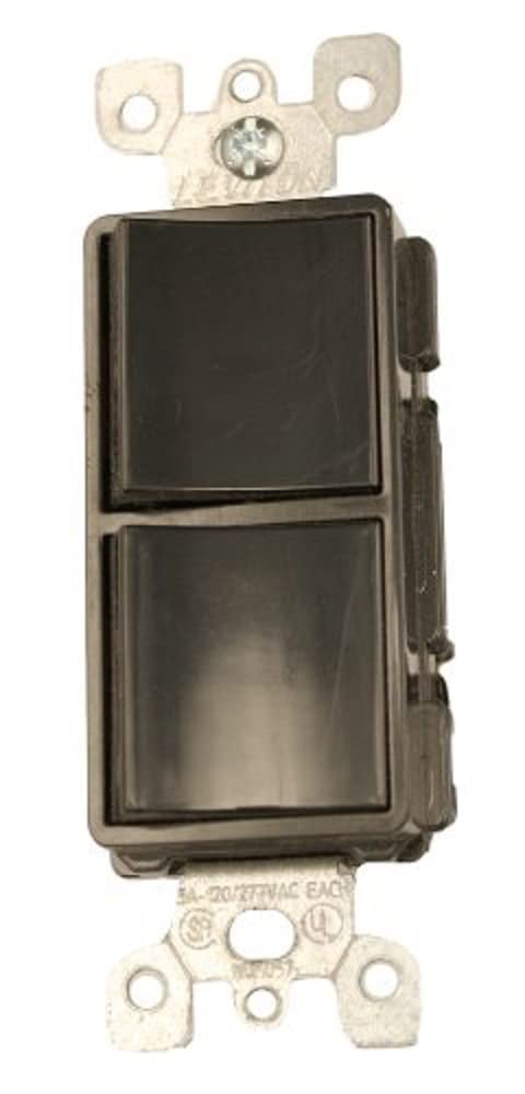 Leviton Leviton 5641-E Decora 15 Amp AC Switch - 120/277V Single-Pole & 3-Way, Commercial Grade, Black