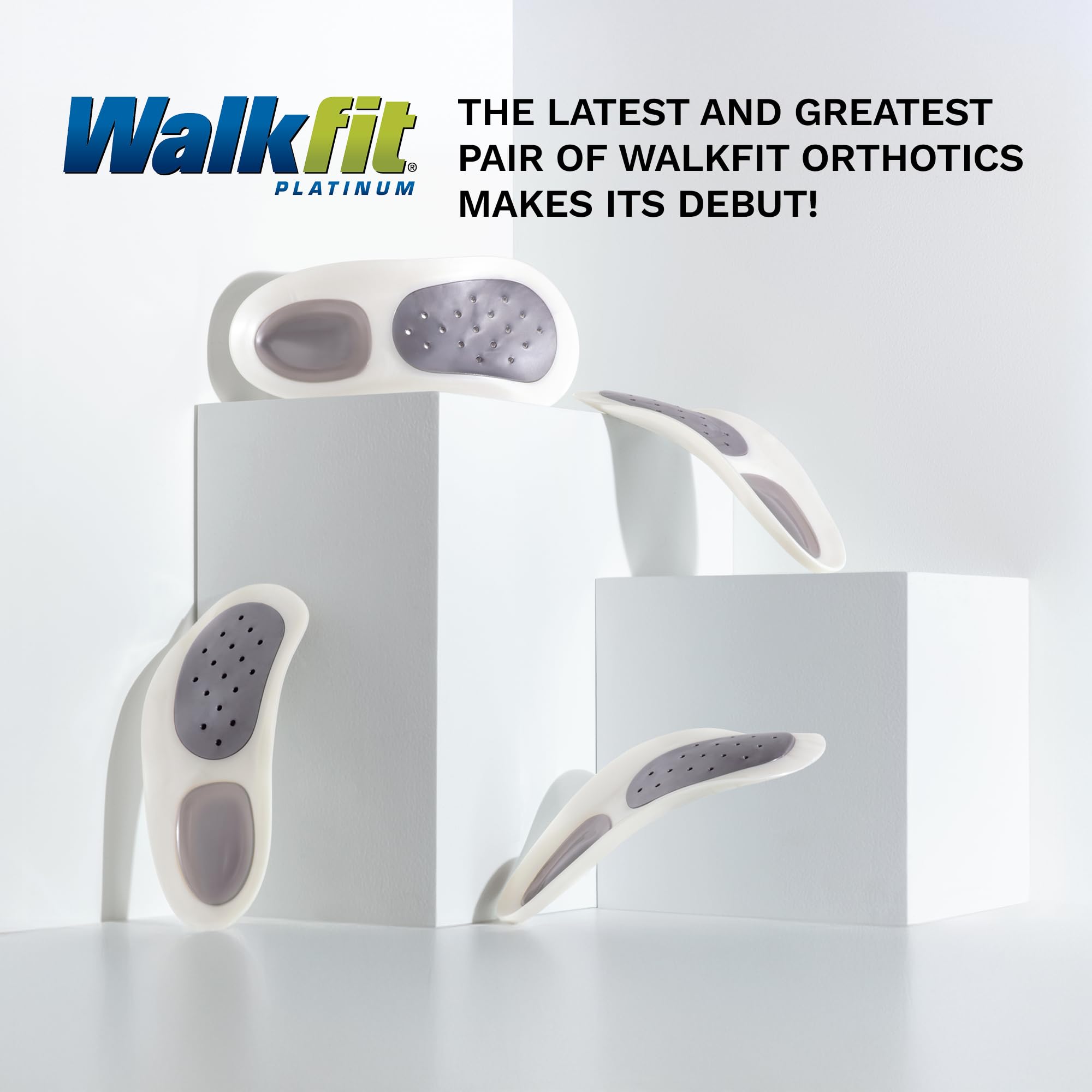 WalkFit Platinum Foot Orthotics for Plantar Fasciitis Arch Support Insoles Relieve Pain Improve Balance FSA HSA Eligible Men 11-11.5 Women 12-12 - View 2 of 7