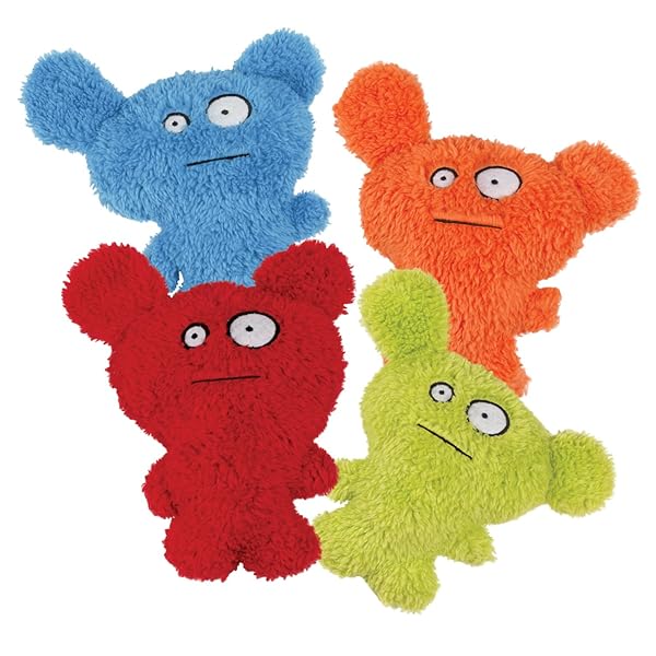 Grriggles Grriggles Furzies Plush Dog Toy Squeaker 6 Inch Green Perfect for Playtime and Chewing - View 2 of 2