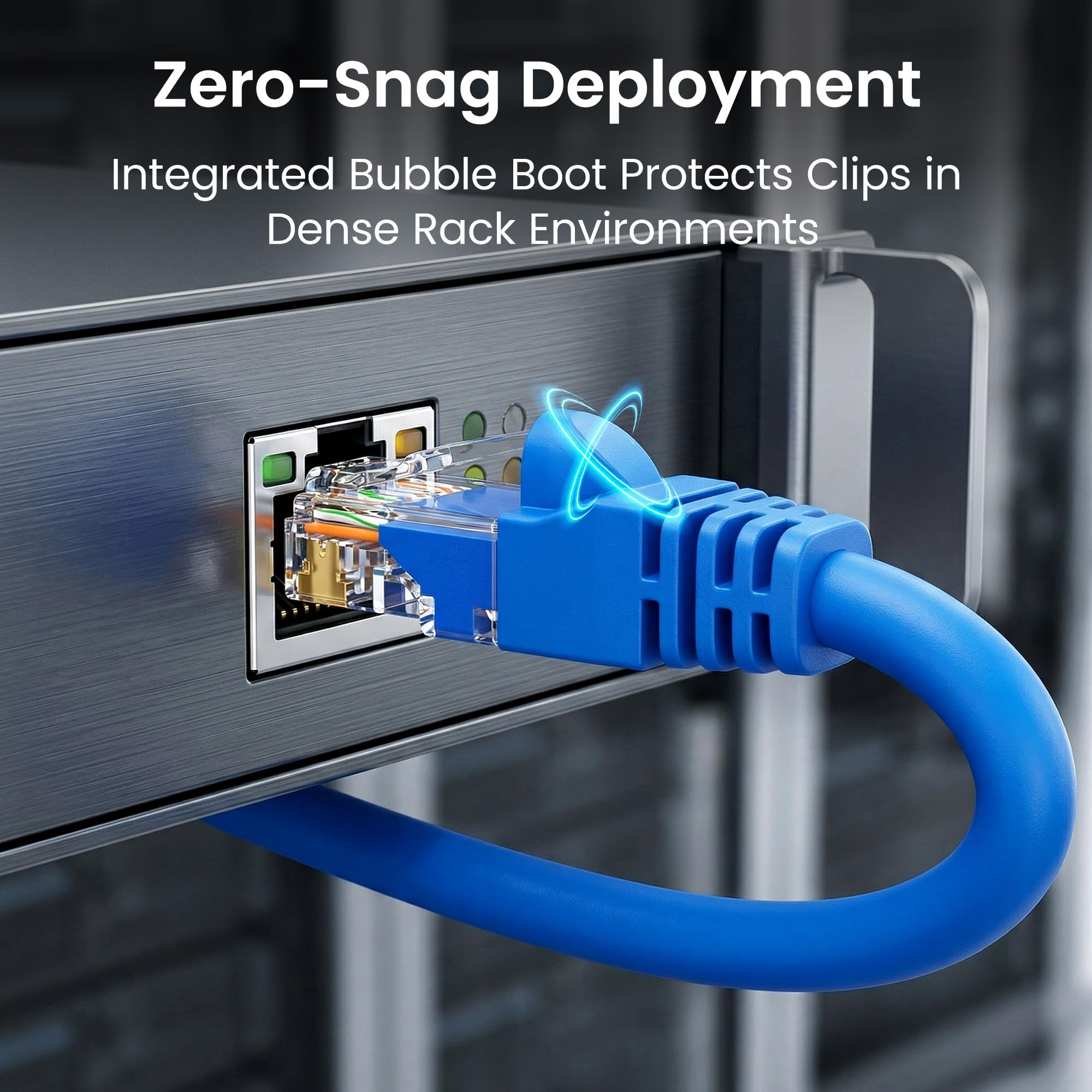 GearIt 20 Pack Cat 6 Ethernet Cable Snagless Patch 10 Feet Computer LAN Network Cord Blue Lifetime Warranty - View 5 of 9