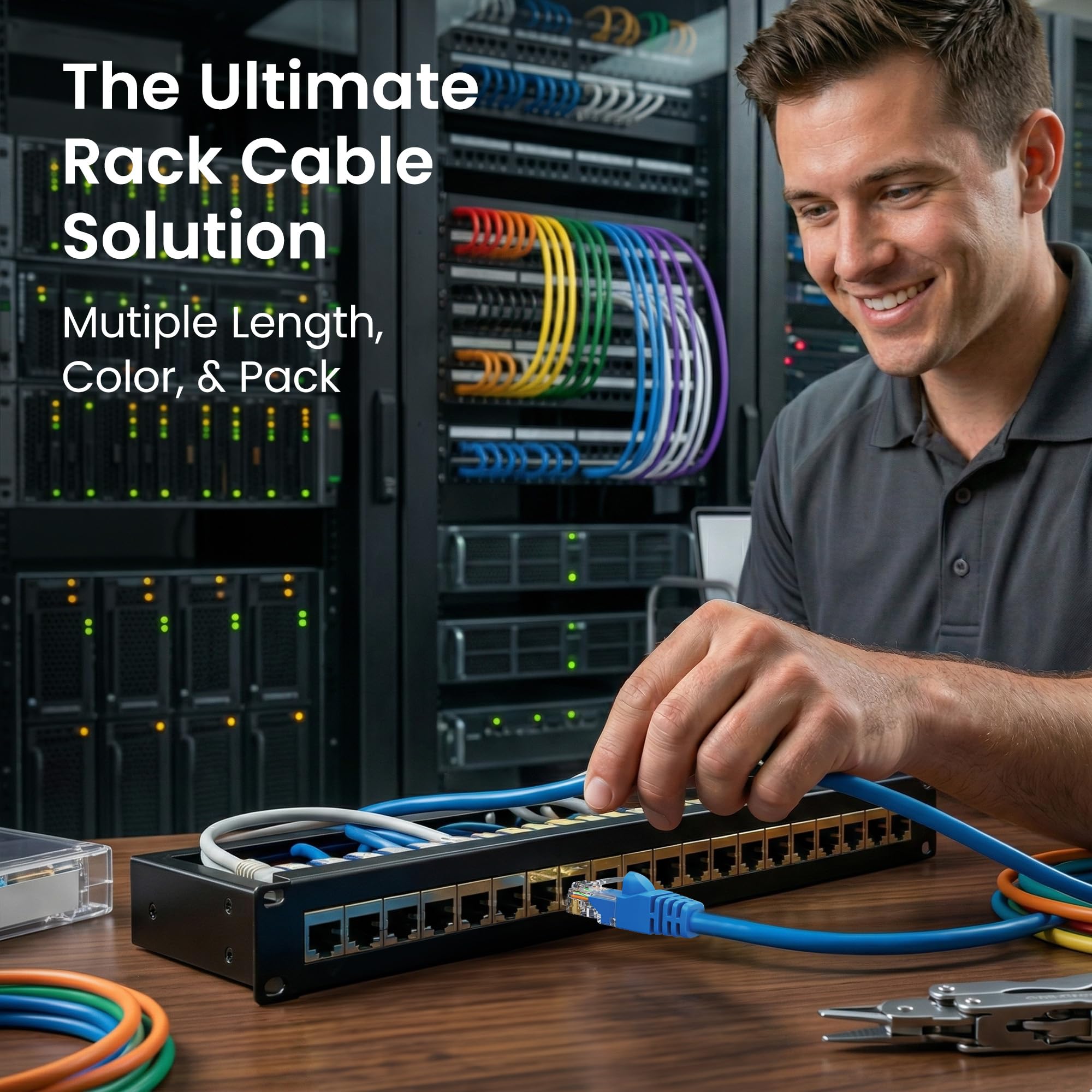 GearIt 20 Pack Cat 6 Ethernet Cable Snagless Patch 10 Feet Computer LAN Network Cord Blue Lifetime Warranty - View 6 of 9