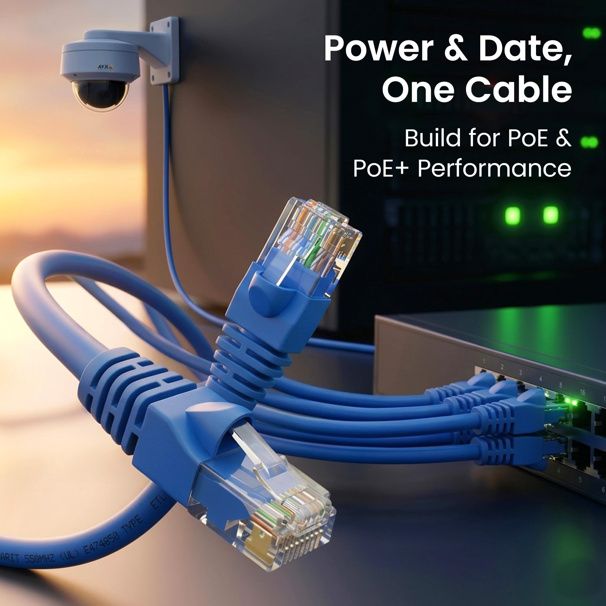 GearIt 20 Pack Cat 6 Ethernet Cable Snagless Patch 10 Feet Computer LAN Network Cord Blue Lifetime Warranty - View 7 of 9