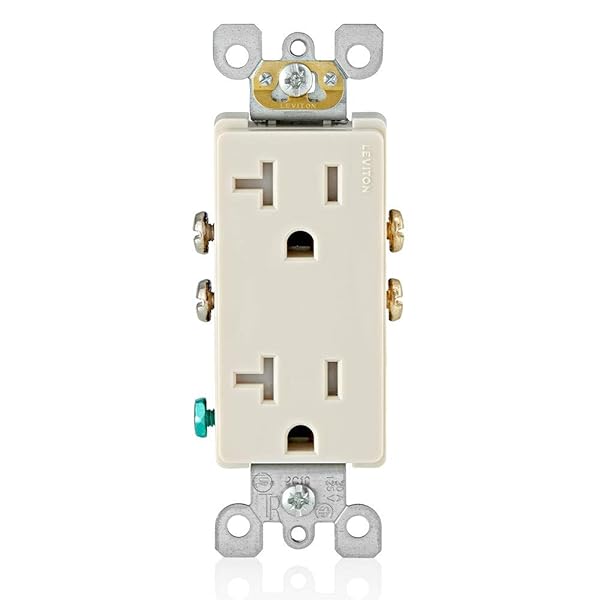 Leviton Leviton T5825 20 Amp Decora Tamper-Resistant Duplex Outlet - Light Almond | Buy Now!