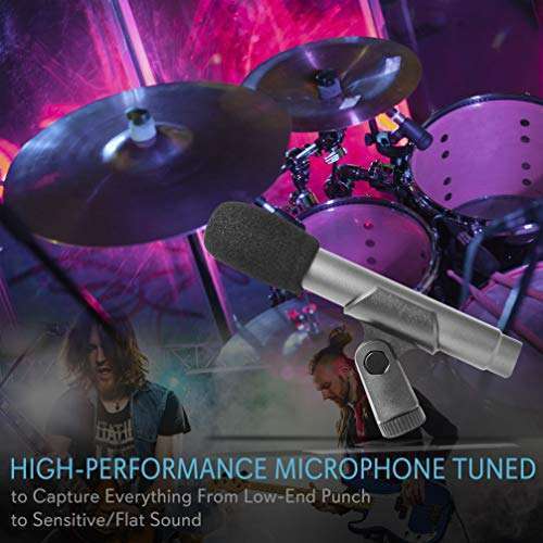 Pyle Complete Pyle 7-Piece Wired Dynamic Microphone Kit for Drums, Vocals & Instruments - Includes Clips, Holders & Case - View 8 of 9