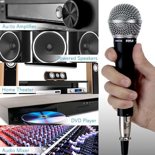 Pyle Buy Pyle PDMIC58 Handheld Dynamic Microphone with 15ft XLR to 1/4'' Cable - Cardioid Unidirectional Sound Quality - View 6 of 9