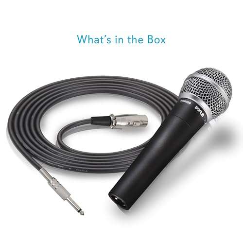 Pyle Buy Pyle PDMIC58 Handheld Dynamic Microphone with 15ft XLR to 1/4'' Cable - Cardioid Unidirectional Sound Quality - View 9 of 9