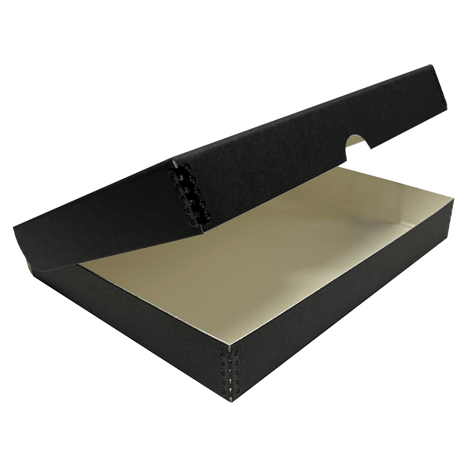 Lineco Archival Folio Storage Box - Metal Edge Clamshell, 9.5x12.5x1.75 Inches for Safe Document Storage