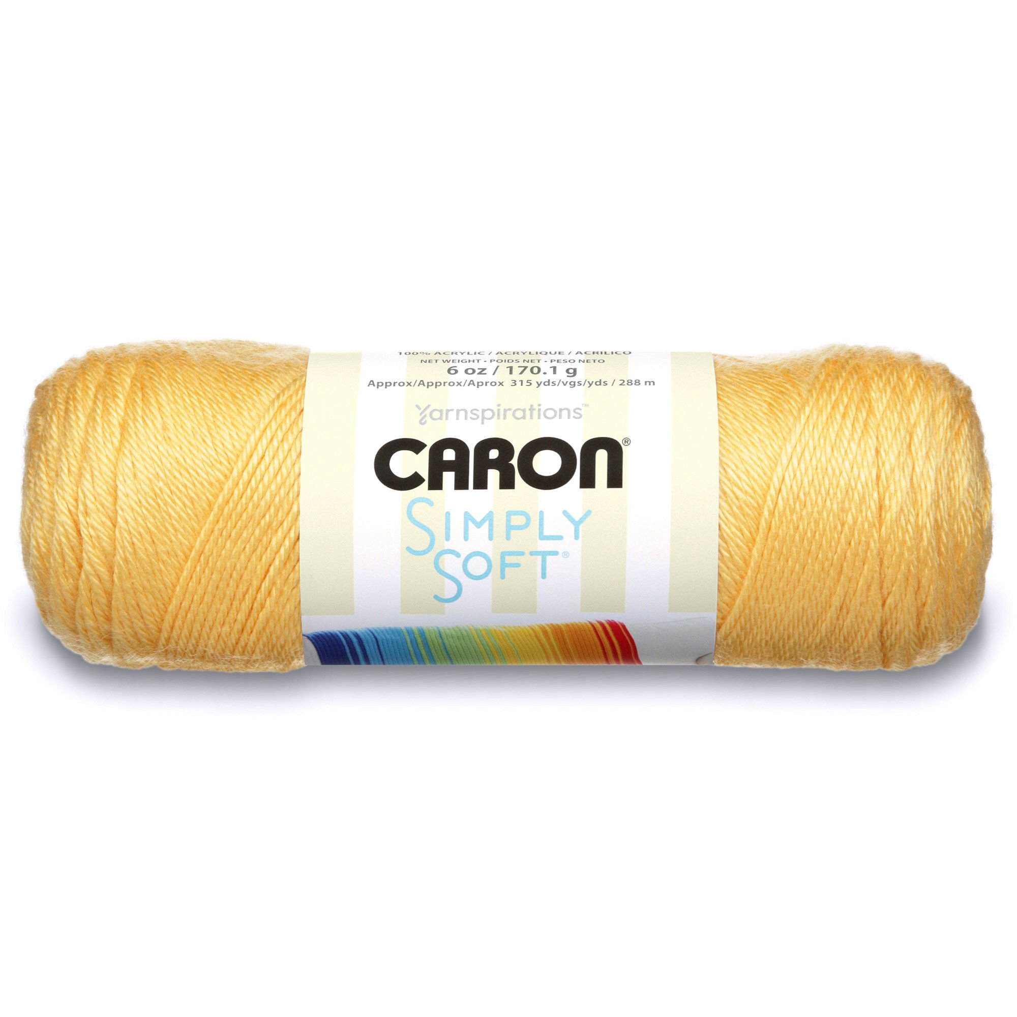 Caron Buy Caron H9700-9755 Simply Soft Solids Yarn 6 oz in Sunshine - Perfect for Knitting & Crochet Projects
