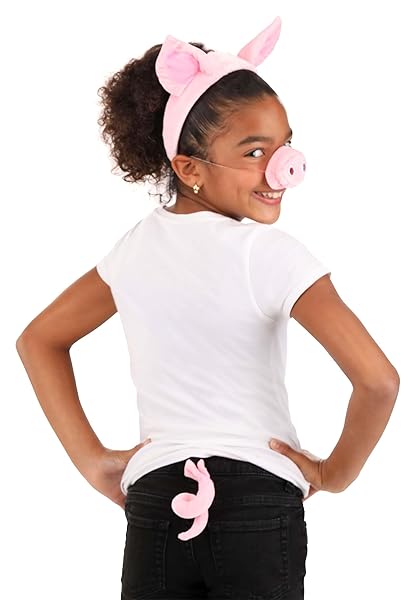 elope Pig Ears Headband Nose and Tail Costume Kit for Fun Dress Up and Parties Standard Size - View 2 of 6