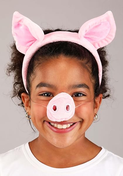 elope Pig Ears Headband Nose and Tail Costume Kit for Fun Dress Up and Parties Standard Size - View 4 of 6