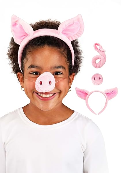 elope Pig Ears Headband Nose and Tail Costume Kit for Fun Dress Up and Parties Standard Size