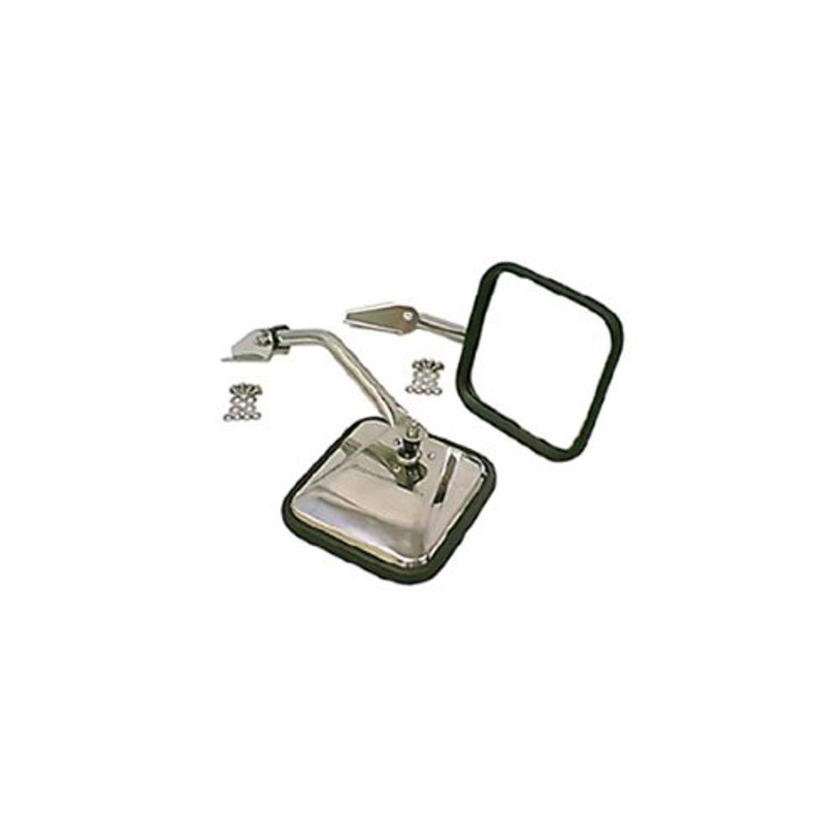 Rugged Ridge Door Mirror Kit 11005.01 - Stainless Steel for 1955-1986 Jeep CJ-5/CJ-6/CJ-7/CJ-8 Scrambler