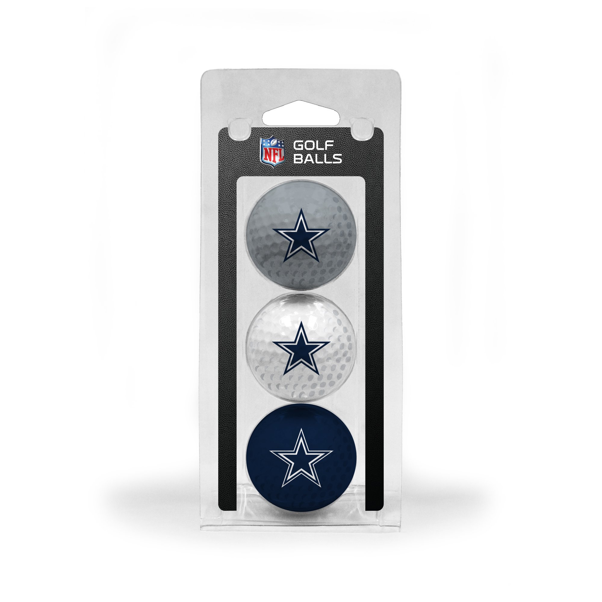Team Golf Dallas Cowboys Golf Balls - 3 Pack Regulation Size with Full Color Team Imprint