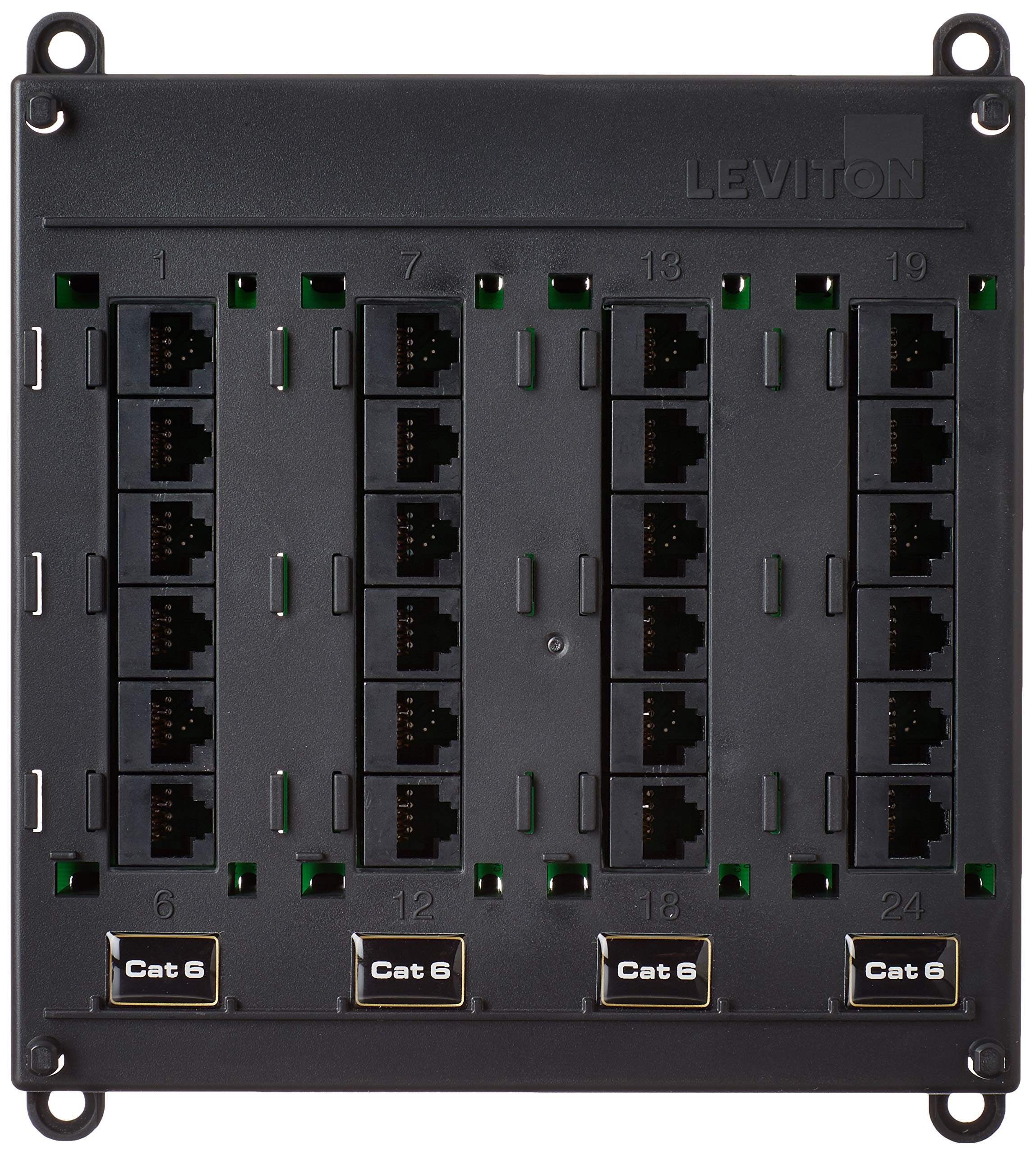 Leviton 476TM-624 CAT 6 24-Port Twist and Mount Patch Panel - High-Performance Networking Solution