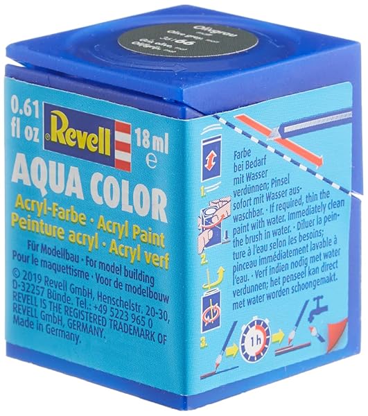 Revell Revell 18ml Aqua Color Acrylic Paint Olivegrey Mat Finish for Model Painting and Craft Projects - View 2 of 4