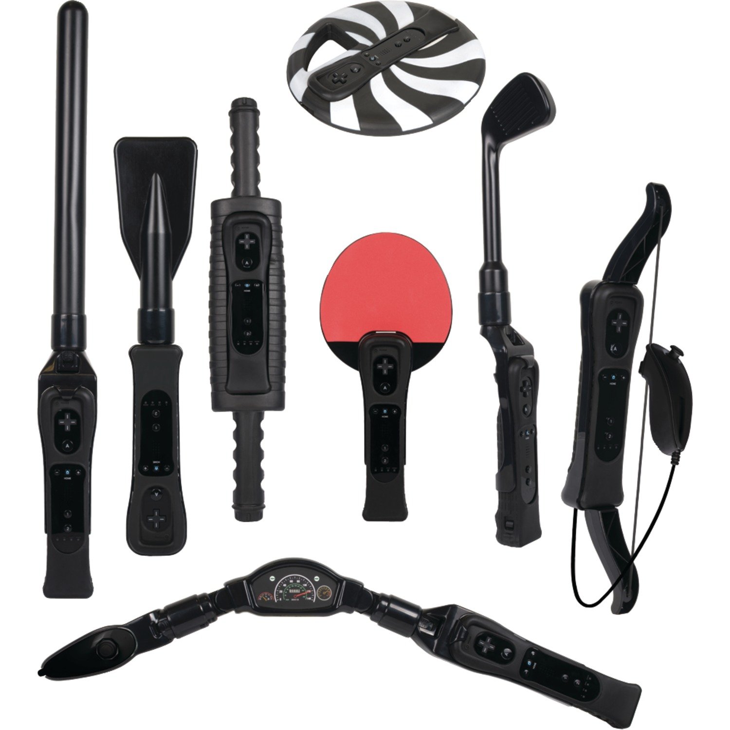 CTA Digital CTA Digital Wii Sports Resort 8-in-1 Sports Pack (Black) - Ultimate Gaming Accessory for Enhanced Fun!
