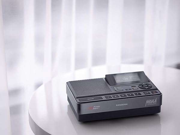 Sangean Top Sangean CL-100 NOAA Weather Alert Radio: AM/FM, S.A.M.E Certified, EEPROM Backup for Safety - View 7 of 7