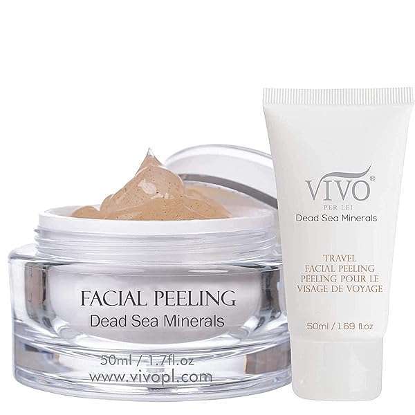 Vivo Per Lei Vivo Per Lei Facial Peeling Gel: Gentle Exfoliator with Dead Sea Minerals & Nut Shell Powder for Fresh Skin - 3.4 Fl. Oz.