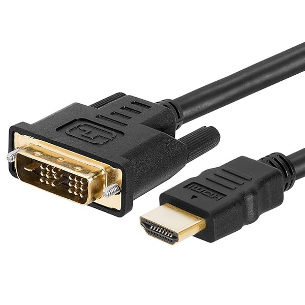 CMPLE HDMI to DVI Adapter Cable - 6ft Bi-Directional High Speed for PC, Laptop, HDTV & Projector