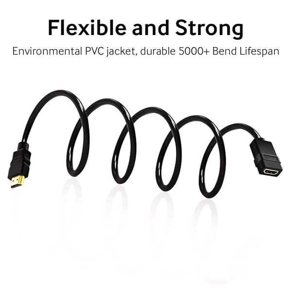 Cmple Cmple 1.5ft HDMI Extension Cable - 4K@60Hz Adapter for PS5, Xbox Series X, Nintendo Switch & Roku TV - View 9 of 11