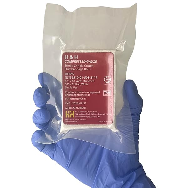 H & H ASSOCIATES HH Primed Gauze 1 Pack High Quality Medical Dressing for Fast Healing and Protection