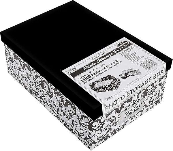Pioneer Photo Albums Heavy-Duty Damask Design Photo/Video Storage Box for Ultimate Organization - View 6 of 7