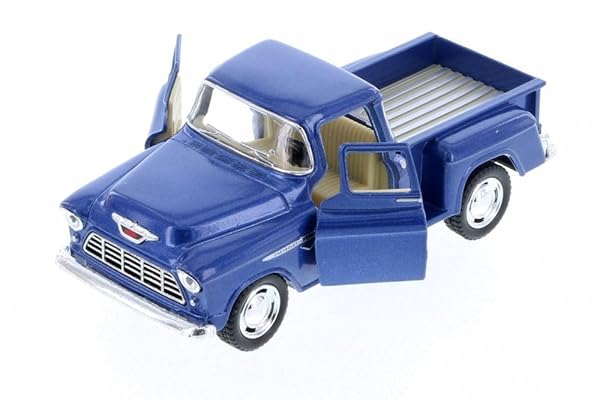 KiNSMART KiNSMART 1955 Chevrolet Stepside Pickup Truck 5 Inch 1:32 Scale Die Cast Metal Model Blue Truck for Collectors and Kids - View 3 of 3