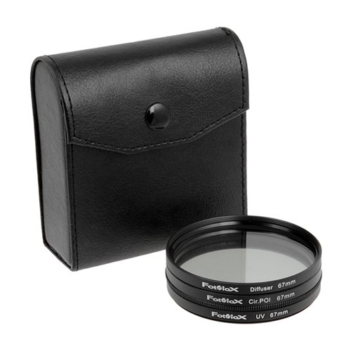 Fotodiox 67mm Filter Kit: UV, Circular Polarizer & Soft Diffuser for Canon, Nikon, Sony, Olympus, Pentax, Panasonic Cameras