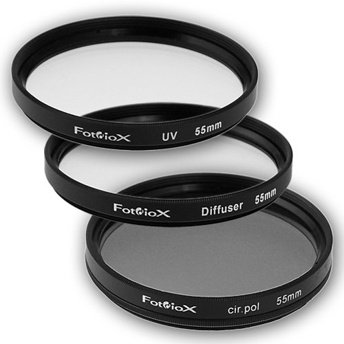 Fotodiox Fotodiox 55mm Filter Kit: UV, Circular Polarizer & Soft Diffuser for Canon, Nikon, Sony, Olympus, Pentax, Panasonic Cameras - View 4 of 4