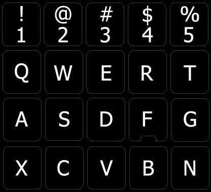 Online-Welcome High-Quality Black Background English US Keyboard Stickers - Easy Online Replacement