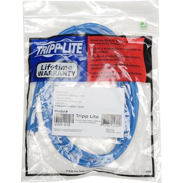 TRIPP LITE Tripp Lite 10-ft USB 3.0 SuperSpeed Device Cable (A to Micro-B) - Fast Data Transfer & Durable Design - View 4 of 4