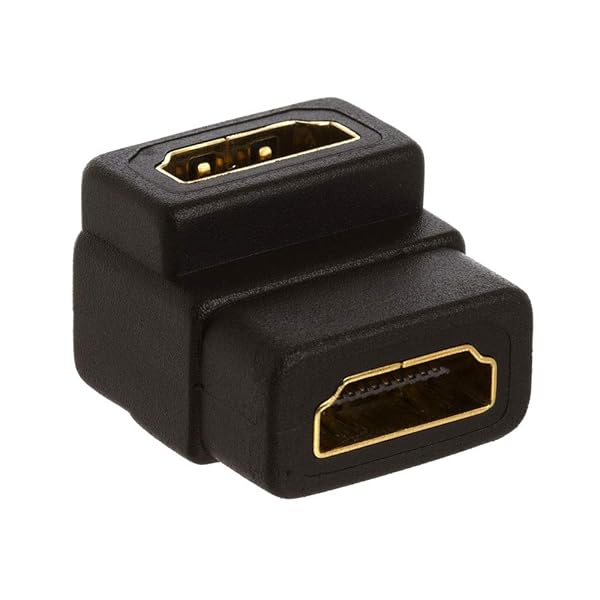 Cmple Cmple HDMI Female to Female Adapter - 90 Degree Coupler for 4K TV, Monitors, Xbox, PS4 & More - View 4 of 5