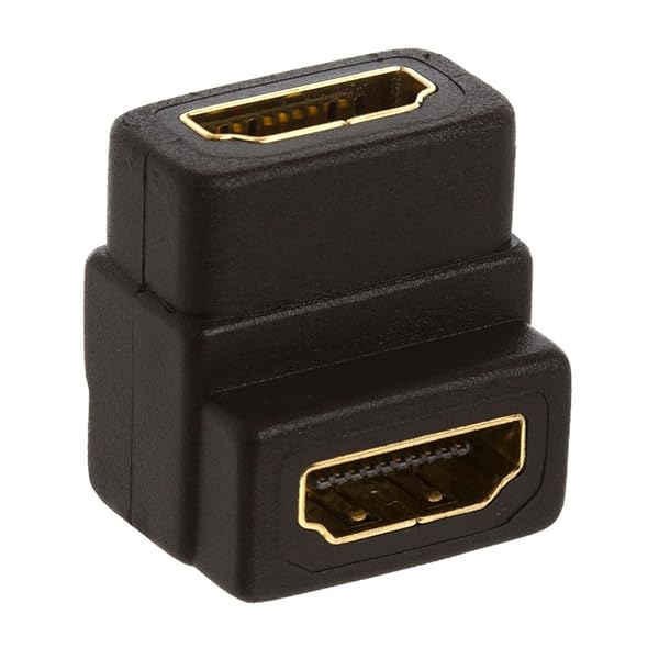 Cmple HDMI Female to Female Adapter - 90 Degree Coupler for 4K TV, Monitors, Xbox, PS4 & More