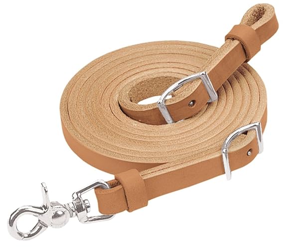 Shop Weaver Leather Horizons Flat Roper Rein with Scissor Snap & Conway Adjustments - Golden Brown Quality