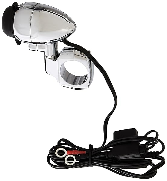 "Kuryakyn 1476 Motorcycle Handlebar Charger: Universal Power Point for 1-1/4" Bars in Chrome & Black"