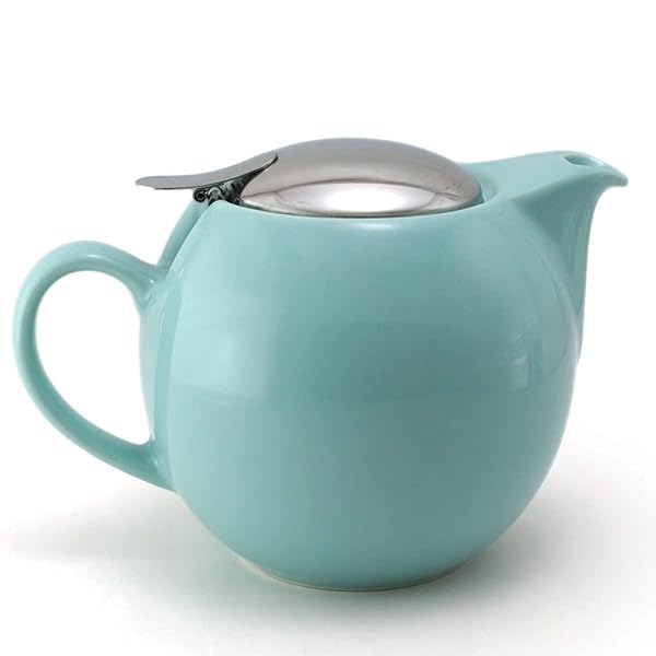 ZERO JAPAN(??????) ZERO JAPAN Aqua Mist Round Teapot 24 oz with SLS Lid and Infuser for Perfect Tea Brewing