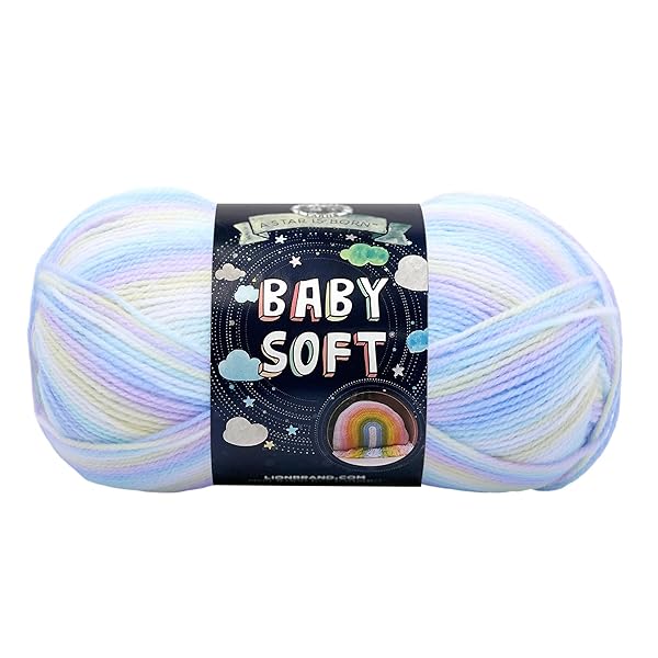 Lion Brand Yarn Lion Brand Yarn Babysoft Yarn Pastel Print for Soft and Cozy Baby Projects