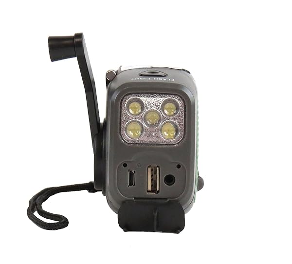 Kaito Buy Kaito KA350GN Voyager Trek Solar/Crank AM/FM/SW NOAA Weather Radio - Green with 5-LED Flashlight - View 7 of 11