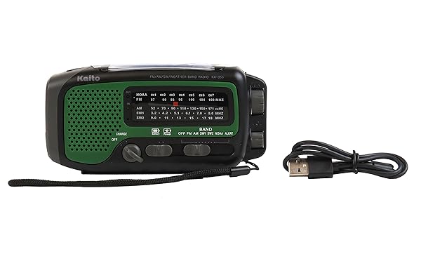 Kaito Buy Kaito KA350GN Voyager Trek Solar/Crank AM/FM/SW NOAA Weather Radio - Green with 5-LED Flashlight - View 9 of 11