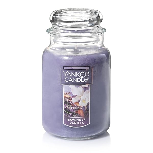 Yankee Candle Yankee Candle Lavender Vanilla 22oz Jar - Long-Lasting Scented Candle for Relaxation & Gifting
