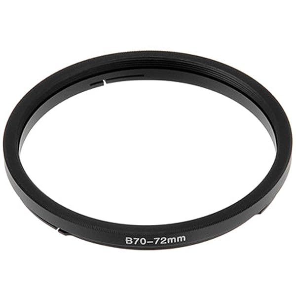 Fotodiox Bayonet 70 B70-72mm Step Up Filter Adapter Ring for Hasselblad, Anodized Black Metal Filter Adapter Ring