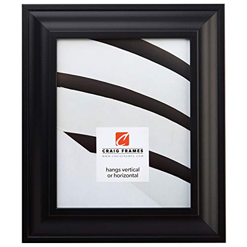 Craig Frames Craig Frames 21834700BK 8x10 Inch Black Picture Frame with Smooth Wrap Finish and 2 Inch Wide Design
